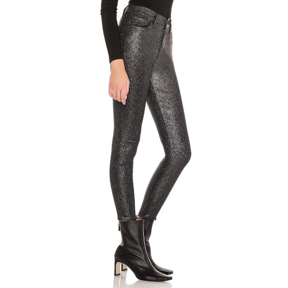 Hudson Jeans Jeans Nwt Hudson High Waist Skinny Black Glitter Jeans